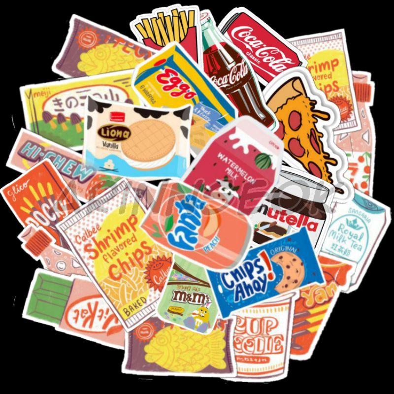 Detail Gambar Stiker Makanan Lucu Nomer 50