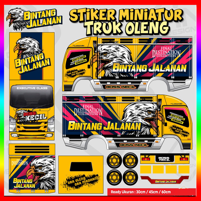 Detail Gambar Stiker Miniatur Truk Nomer 25