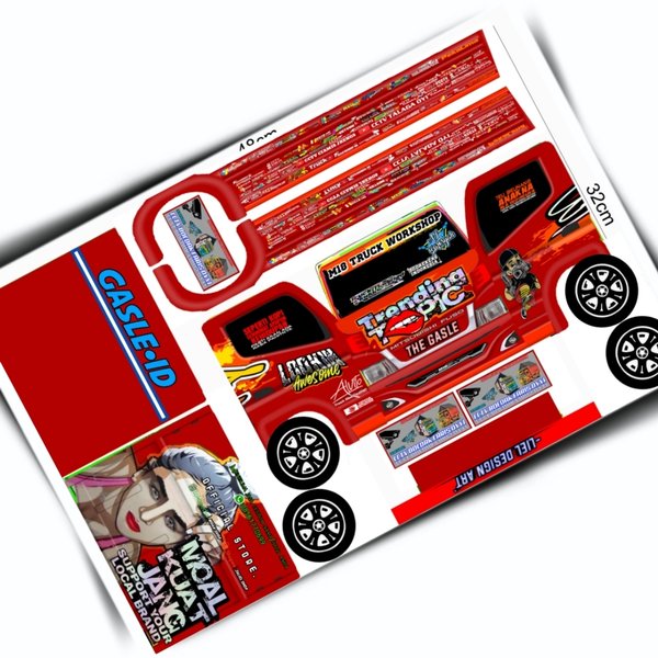 Detail Gambar Stiker Miniatur Truk Nomer 26