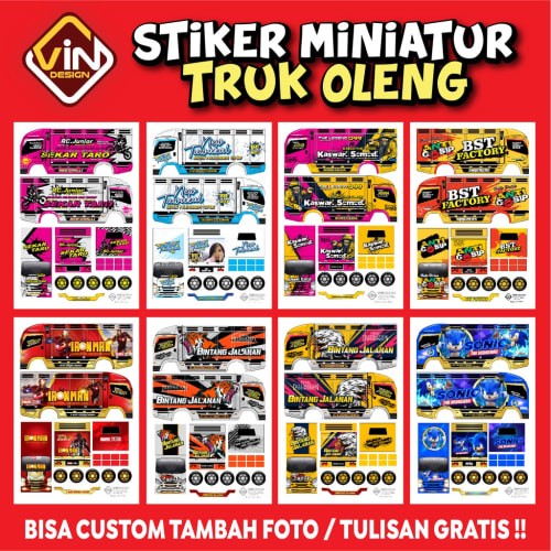 Detail Gambar Stiker Miniatur Truk Nomer 36