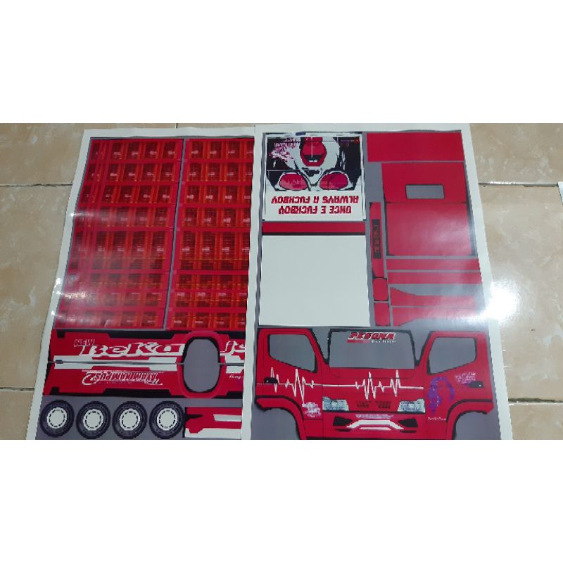 Detail Gambar Stiker Miniatur Truk Nomer 44