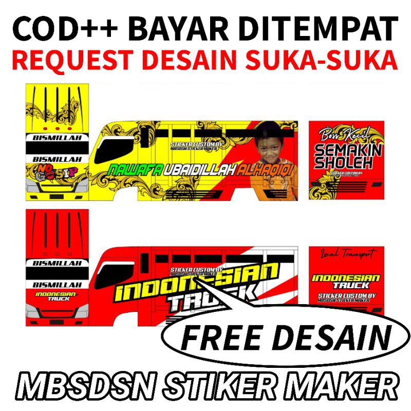 Detail Gambar Stiker Miniatur Truk Nomer 46