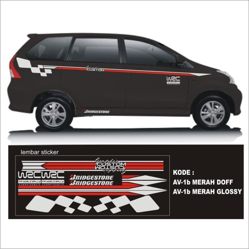 Detail Gambar Stiker Mobil Avanza Hitam Nomer 7