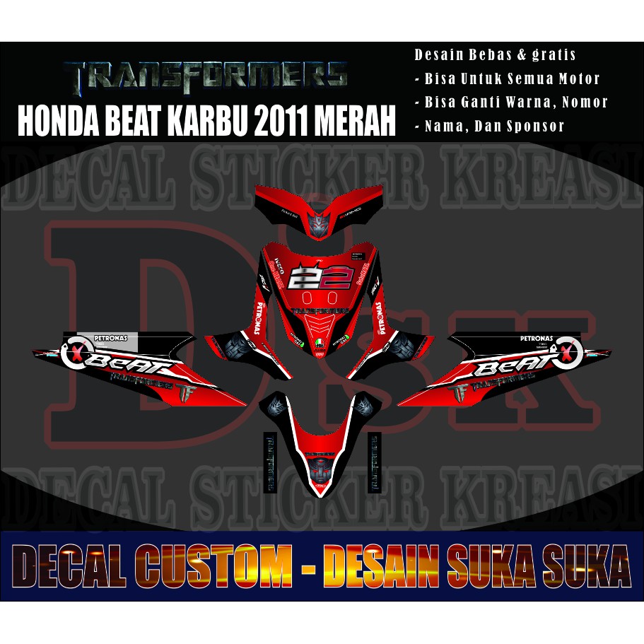 Detail Gambar Stiker Motor Beat Nomer 21