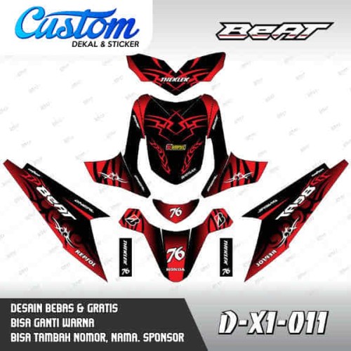 Detail Gambar Stiker Motor Beat Nomer 37