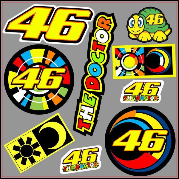 Detail Gambar Stiker Motor Gp Yamaha Rossi Nomer 11