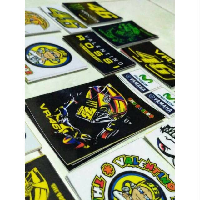 Detail Gambar Stiker Motor Gp Yamaha Rossi Nomer 36