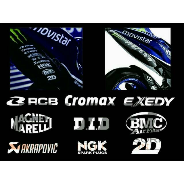 Detail Gambar Stiker Motor Gp Yamaha Rossi Nomer 8