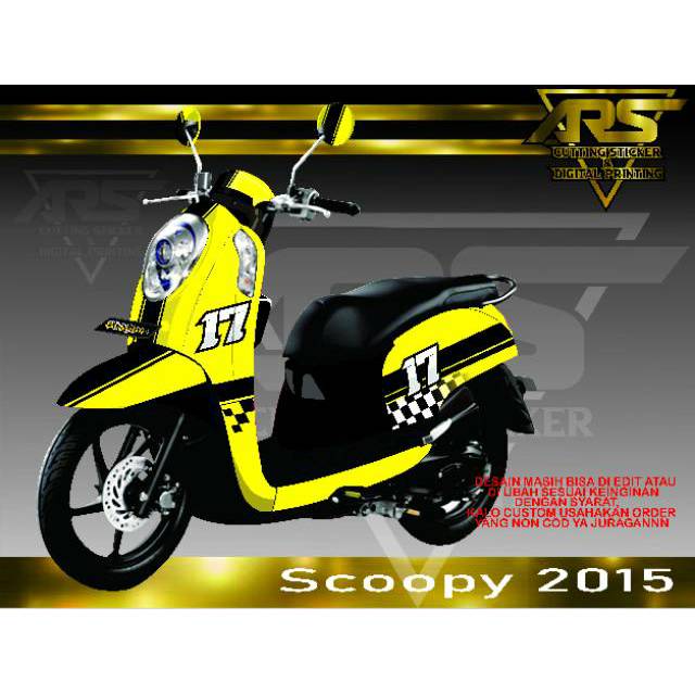 Detail Gambar Stiker Motor Scoopy Full Body Nomer 16