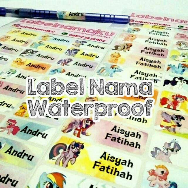 Detail Gambar Stiker Nama Nomer 17