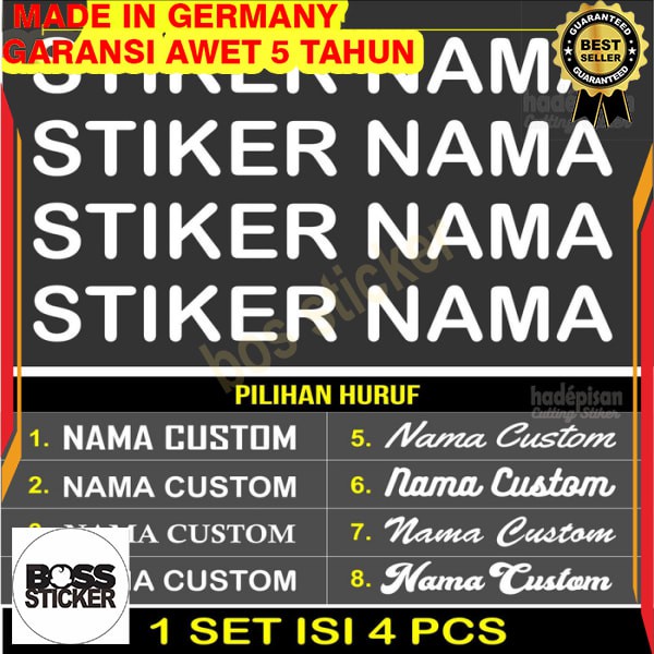 Detail Gambar Stiker Nama Keren Nomer 37