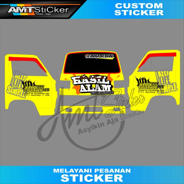 Detail Gambar Stiker Pintu Mobil Truk Nomer 24