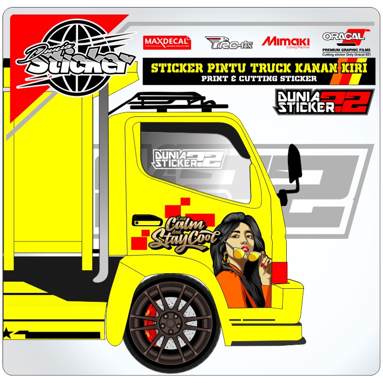 Detail Gambar Stiker Pintu Mobil Truk Nomer 6