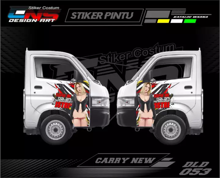 Detail Gambar Stiker Pintu Mobil Truk Nomer 54