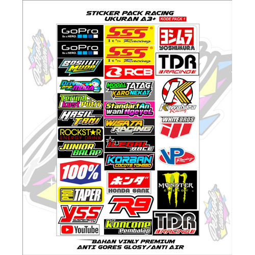 Detail Gambar Stiker Racing Nomer 22