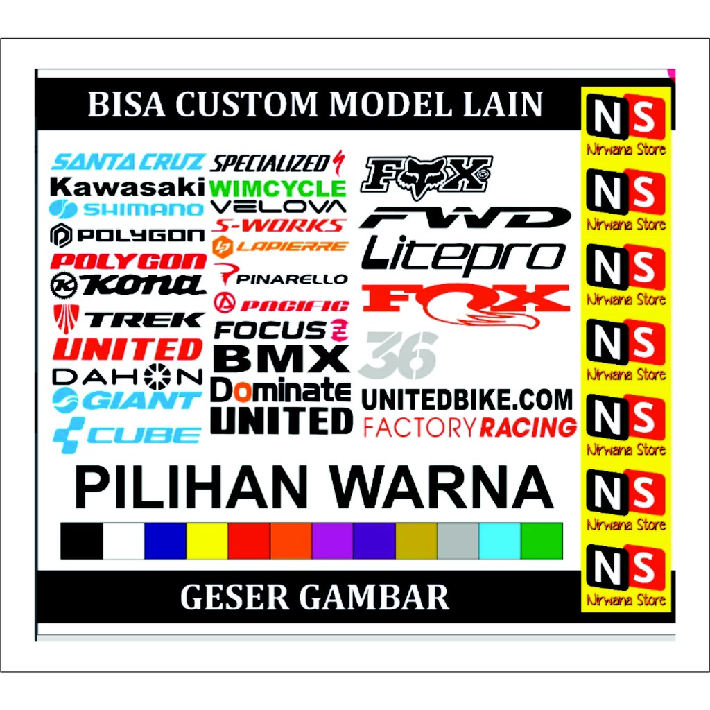 Detail Gambar Stiker Sepeda Distro Nomer 9