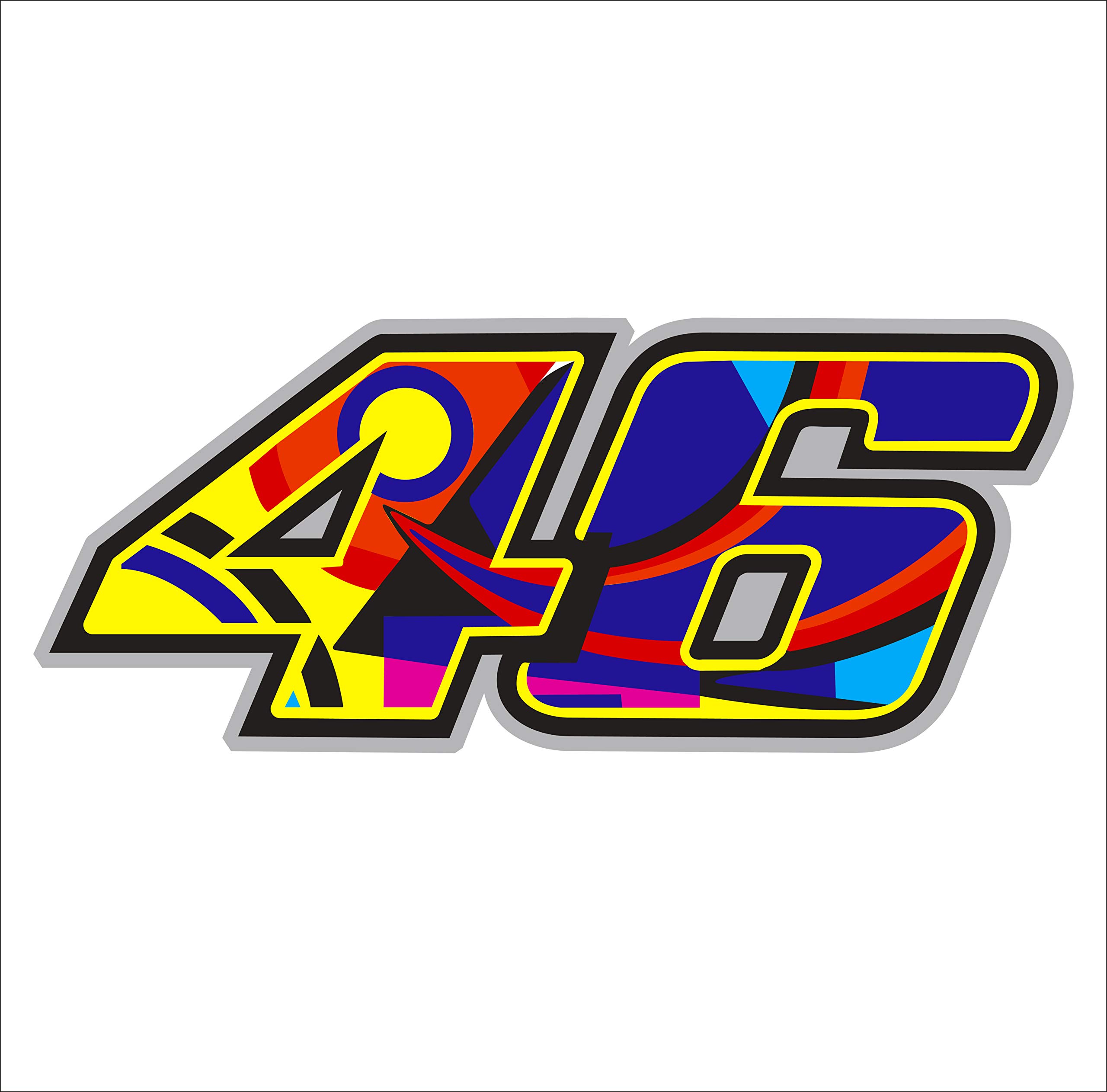 Detail Gambar Stiker Valentino Rossi Nomer 25