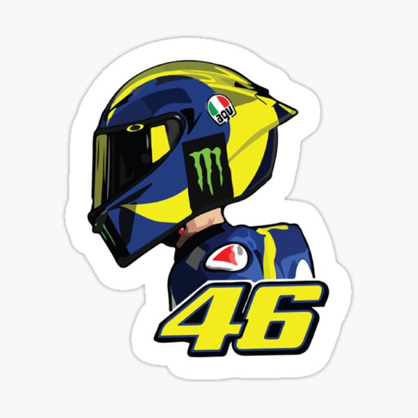 Detail Gambar Stiker Valentino Rossi Nomer 4