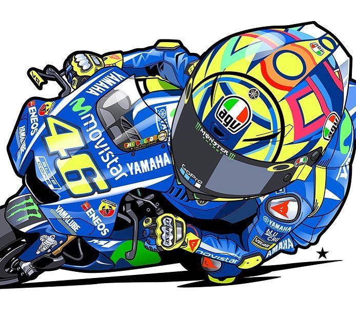 Detail Gambar Stiker Valentino Rossi Nomer 34
