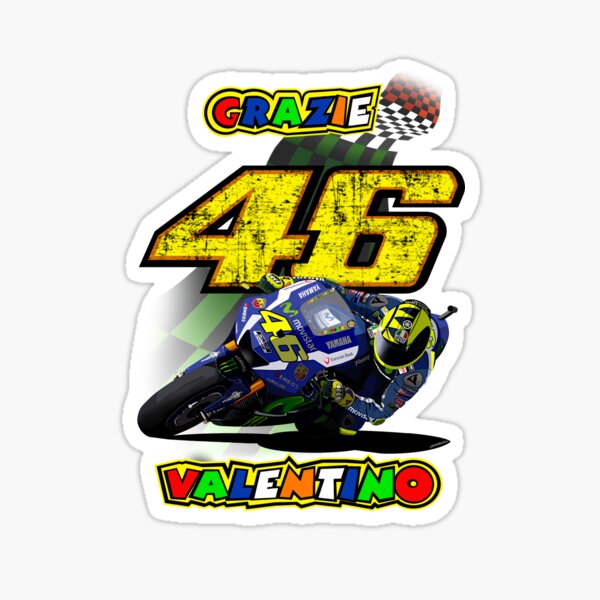 Detail Gambar Stiker Valentino Rossi Nomer 46