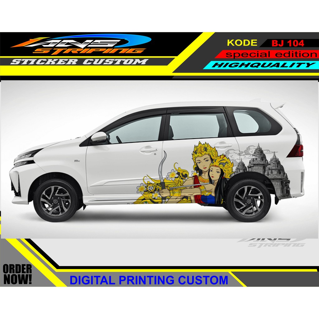 Detail Gambar Stiker Variasi Mobil Nomer 55