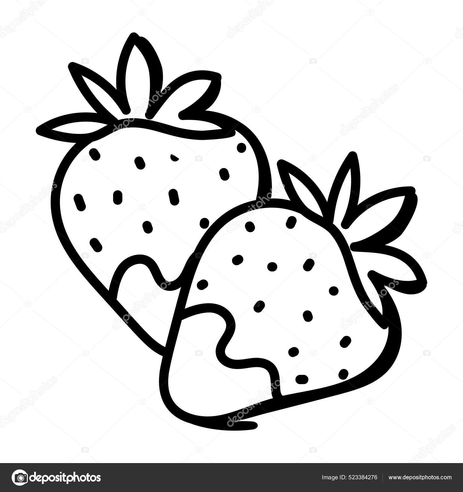 Download Gambar Strawberry Hitam Putih Nomer 30