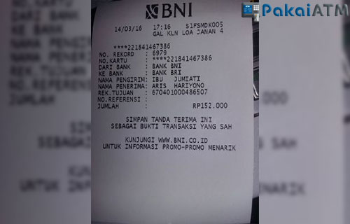 Detail Gambar Struk Transferan Bank Bni Struk Bri Nomer 7