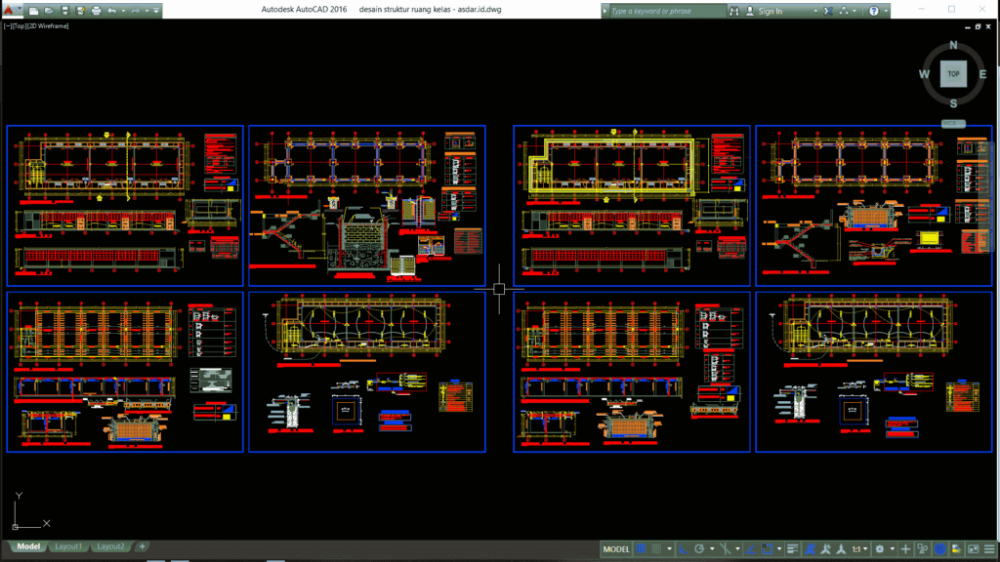 Detail Gambar Struktur Dwg Nomer 12