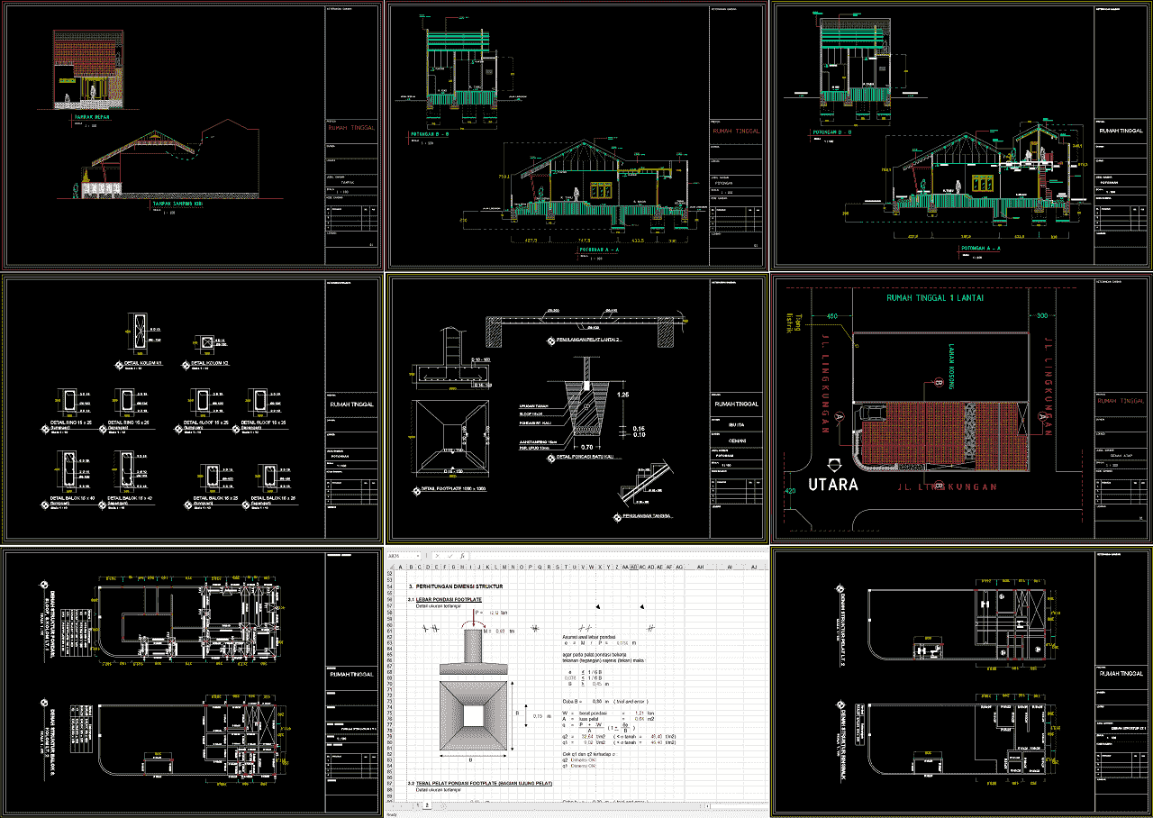 Detail Gambar Struktur Dwg Nomer 14