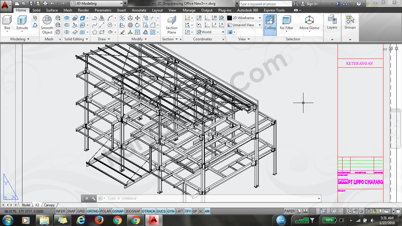 Detail Gambar Struktur Dwg Nomer 31