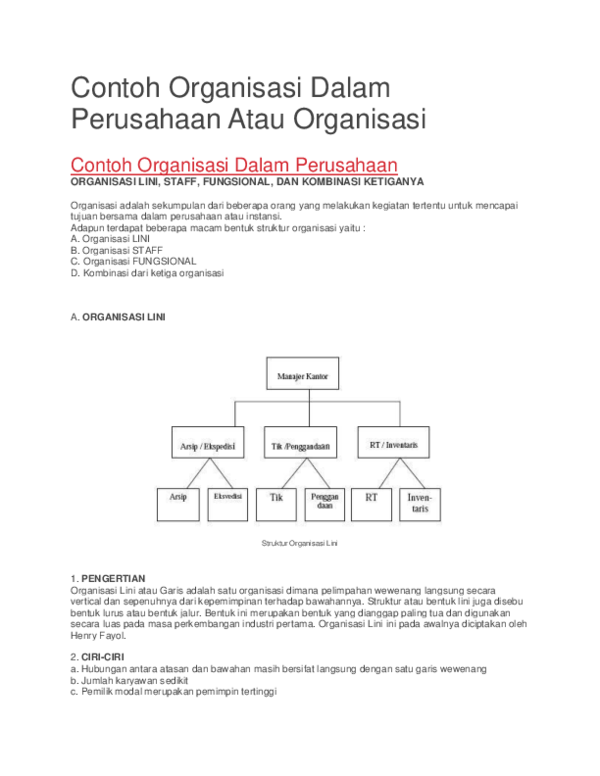 Detail Gambar Struktur Organisasi Garis Dan Staf Nomer 47