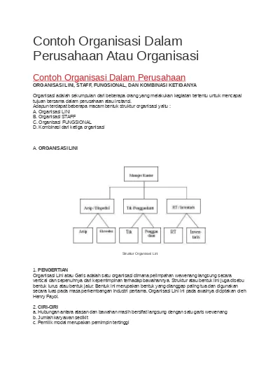 Detail Gambar Struktur Organisasi Lini Dan Staf Nomer 45