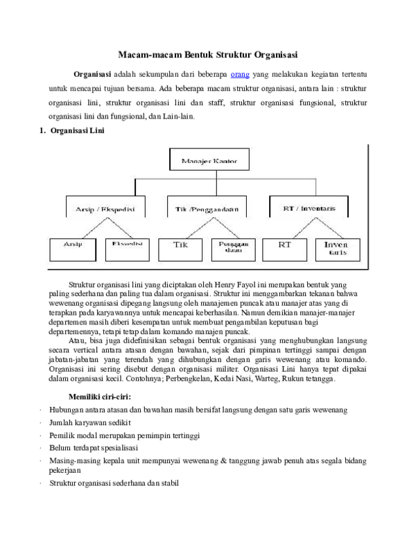 Detail Gambar Struktur Organisasi Lini Dan Staf Nomer 49