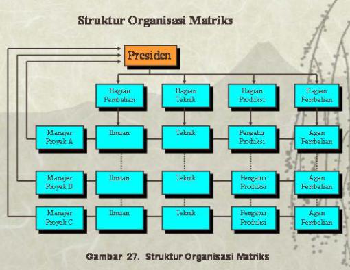 Detail Gambar Struktur Organisasi Matriks Nomer 8