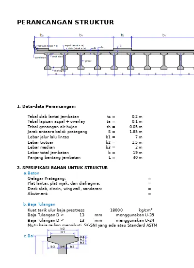 Detail Gambar Struktur Penulangan Jembatan Nomer 18