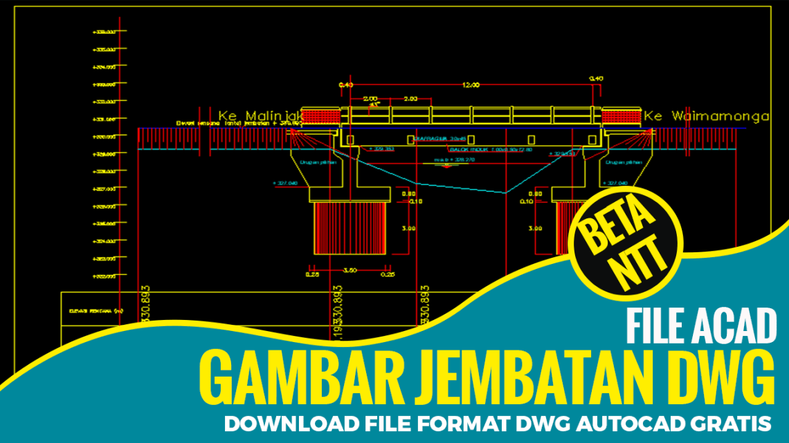 Detail Gambar Struktur Penulangan Jembatan Nomer 23