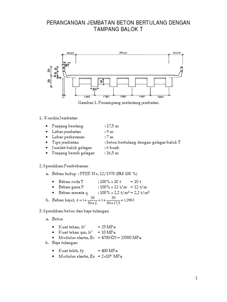 Detail Gambar Struktur Penulangan Jembatan Nomer 24