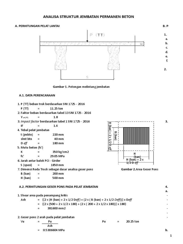 Detail Gambar Struktur Penulangan Jembatan Nomer 30