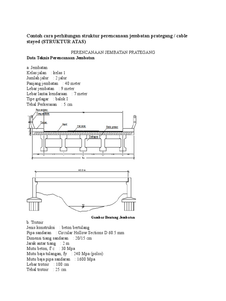 Detail Gambar Struktur Penulangan Jembatan Nomer 33