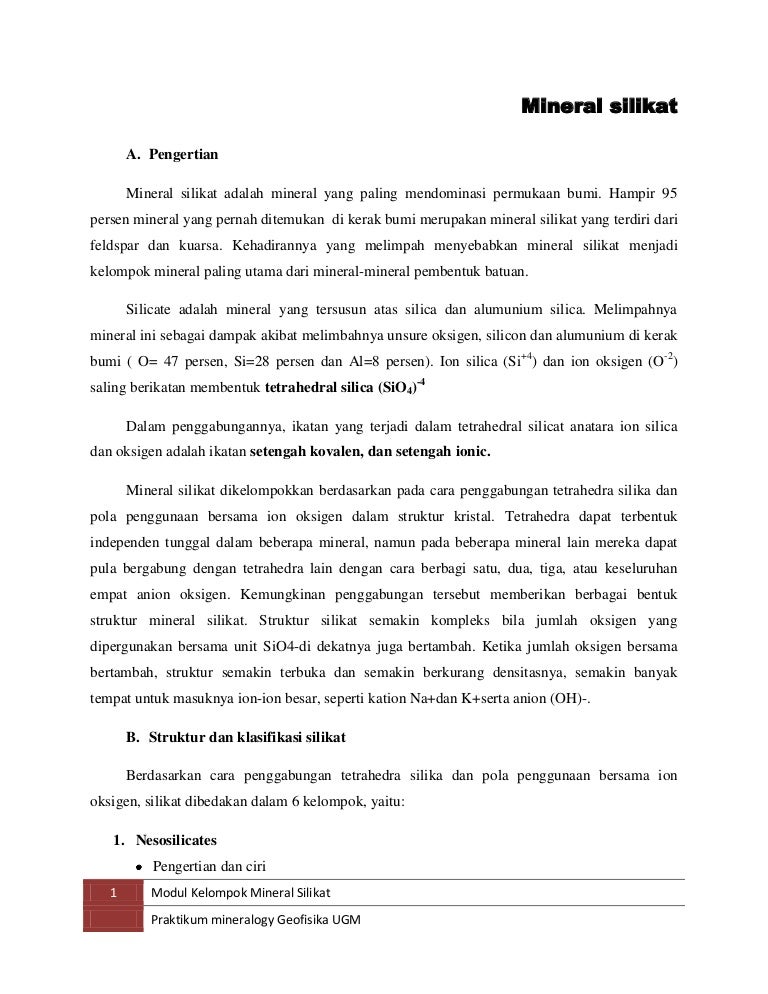 Detail Gambar Struktur Silikat Filosolikat Nomer 11