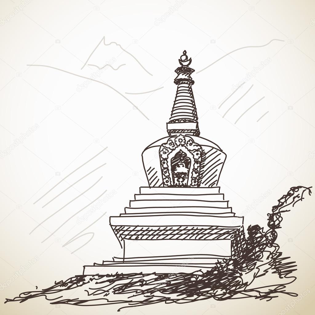 Detail Gambar Stupa Gambar Sketsa Stupa Nomer 19