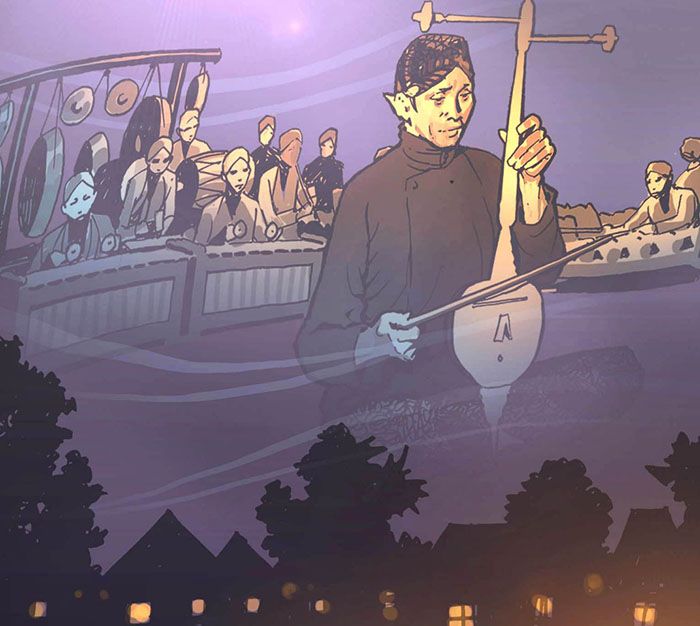 Detail Gambar Suasana Desa Malam Hari Kartun Nomer 12