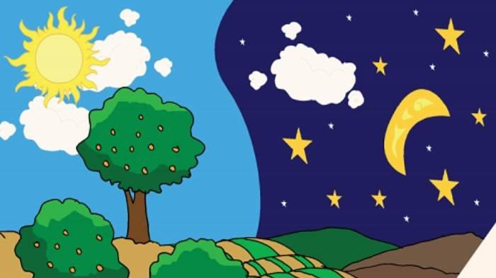 Detail Gambar Suasana Desa Malam Hari Kartun Nomer 13
