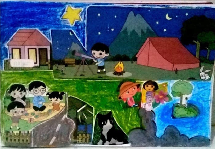 Detail Gambar Suasana Desa Malam Hari Kartun Nomer 54