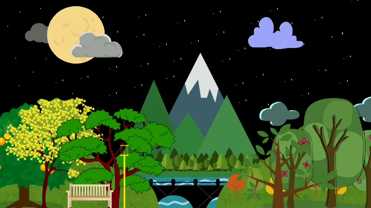 Detail Gambar Suasana Desa Malam Hari Kartun Nomer 7