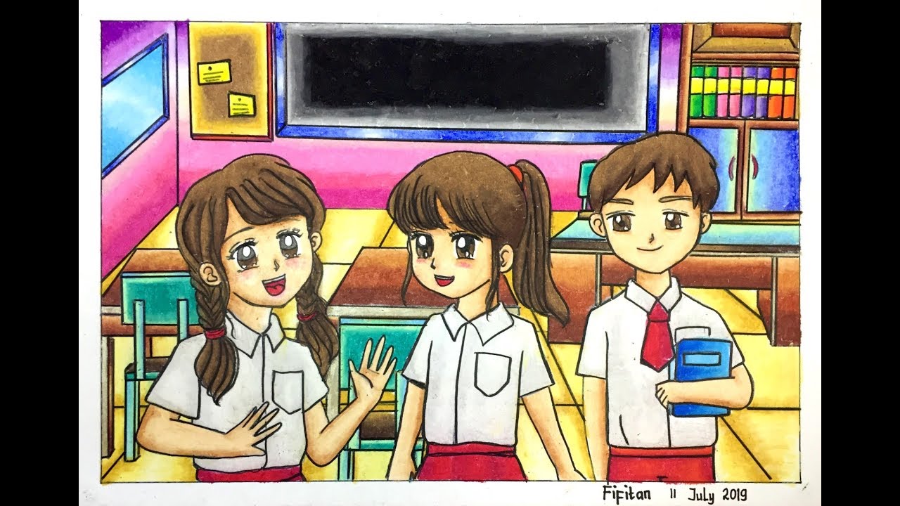 Detail Gambar Suasana Sekolah Kartun Nomer 12