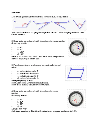 Detail Gambar Sudut Pada Jarum Jam Nomer 31