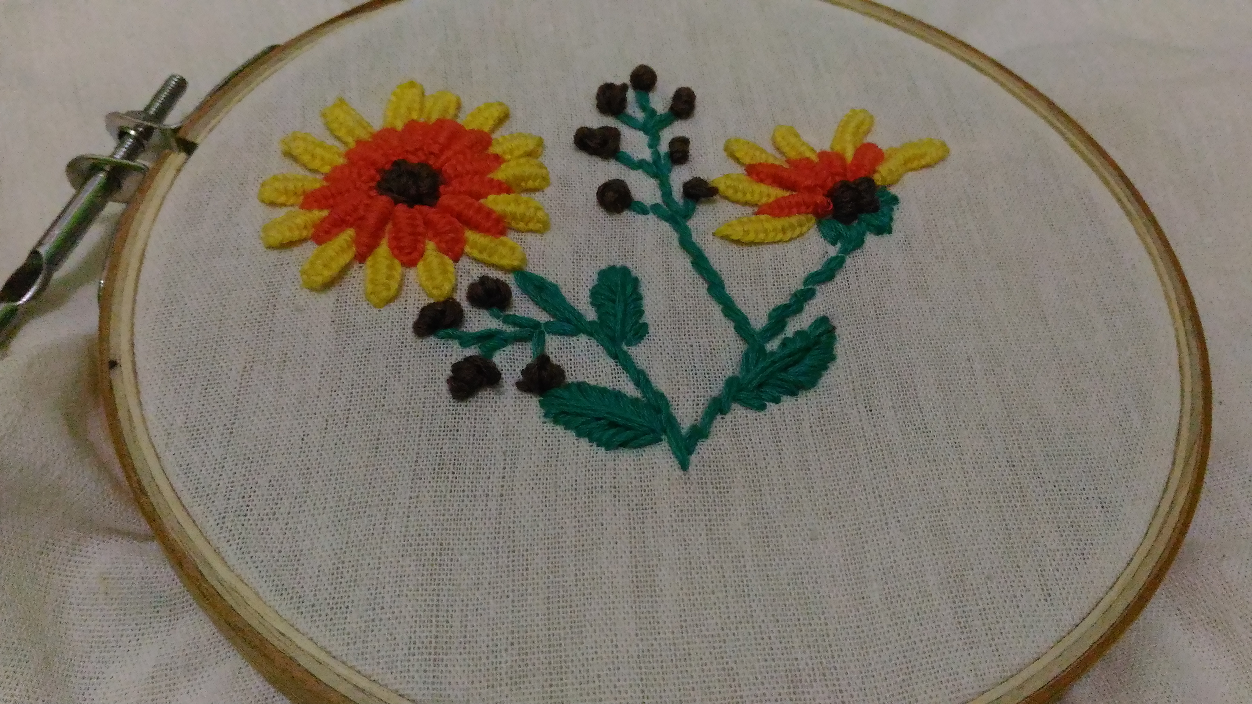 Detail Gambar Sulaman Bunga Matahari Nomer 15
