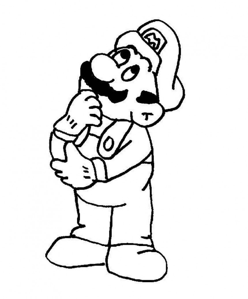 Detail Gambar Super Mario Hitam Putih Nomer 9