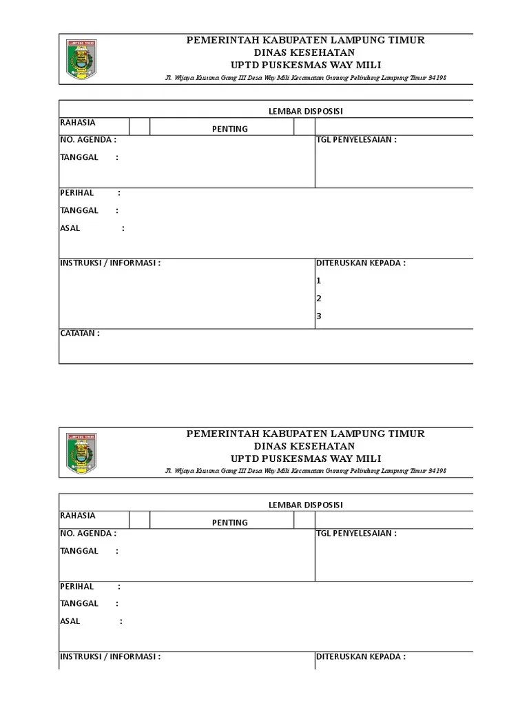 Detail Gambar Surat Disposisi Nomer 27